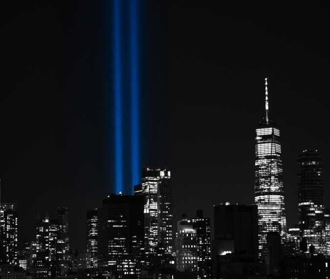 2,977 Lights Honor 9/11 Victims Above New York Harbor