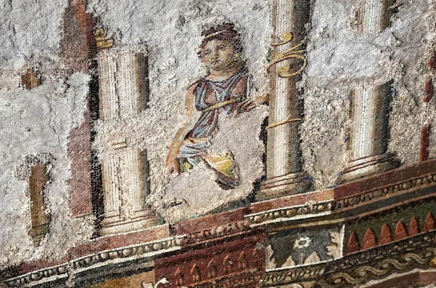 Biggest-ever Roman wall mosaic, featuring mysterious port city, revealed