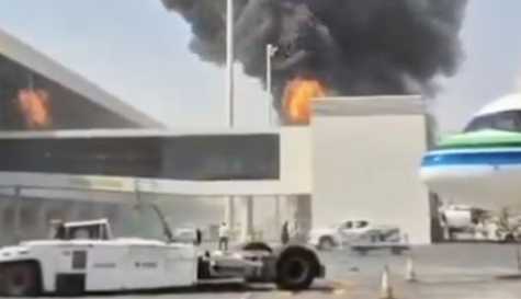 Three dead at Riyadh Airport as Houthi rebels blow up plane in terrifying attack