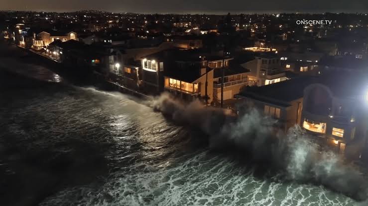 Millionaires’ homes destroyed by California storm