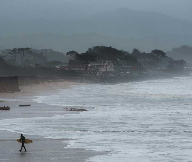 Powerful Surf Damages Long Beach Homes and Historic Waterfront