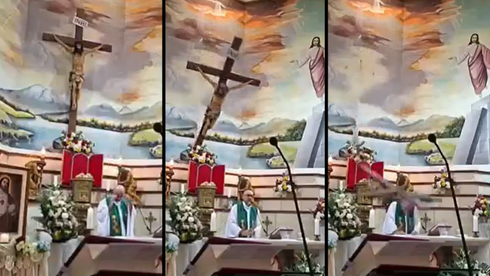 Final words of priest crushed to death by giant crucifix in front of worshippers