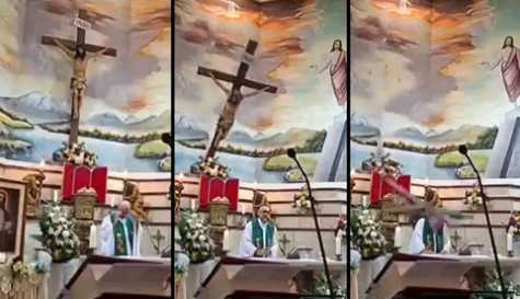 Final words of priest crushed to death by giant crucifix in front of worshippers