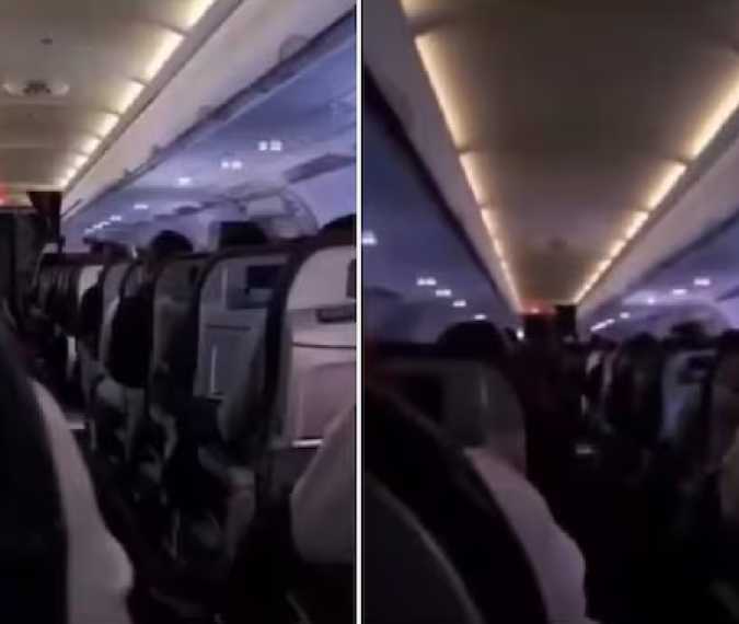Passenger records blinding flash in cabin as lightning strikes plane over Chile