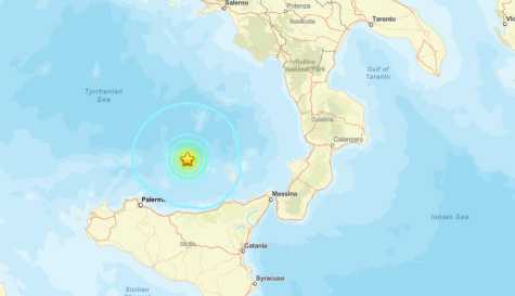 M5.7 Earthquake Recorded Near Leni, Italy