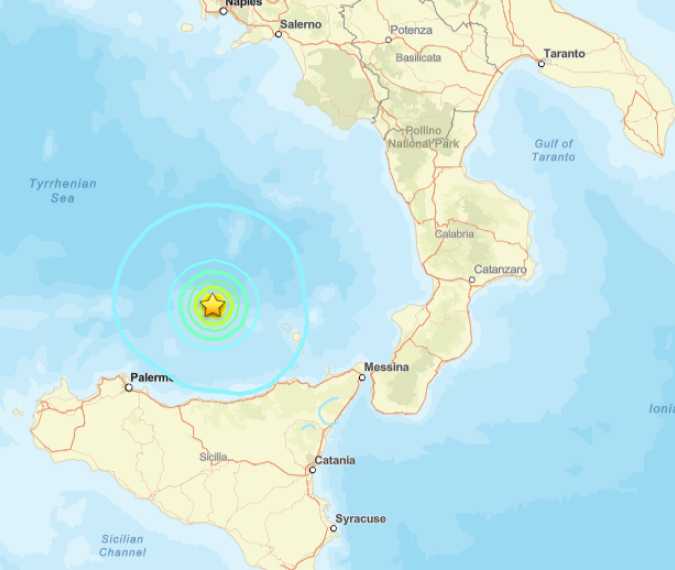 M5.7 Earthquake Recorded Near Leni, Italy