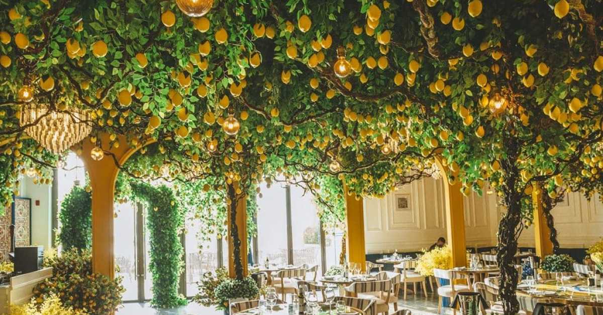 This Italian Restaurant in Dubai Looks like Amalfi Coast's Lemon Groves