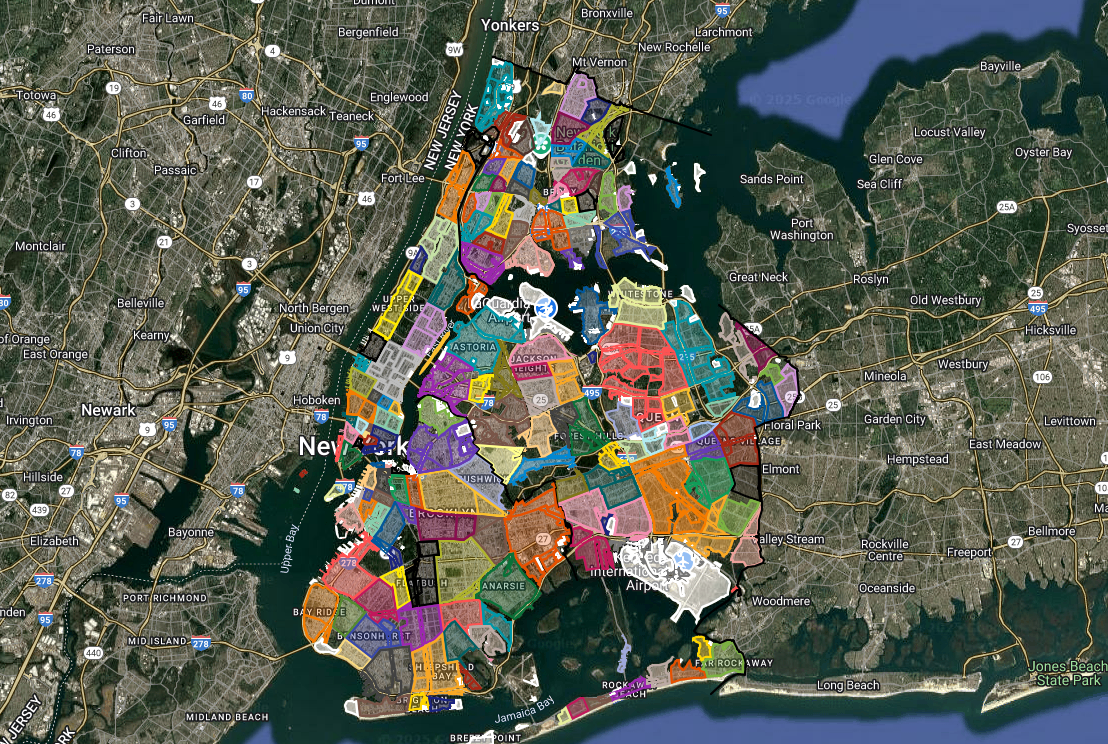 This interactive map of NYC defines neighborhood borders once and for all